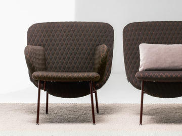ALA - Fabric easy chair with armrests by La Cividina - view 2